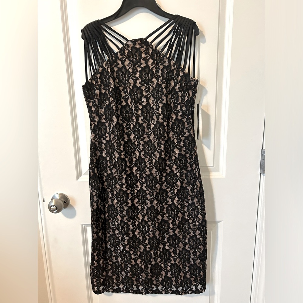 Elegant Black & nude dress